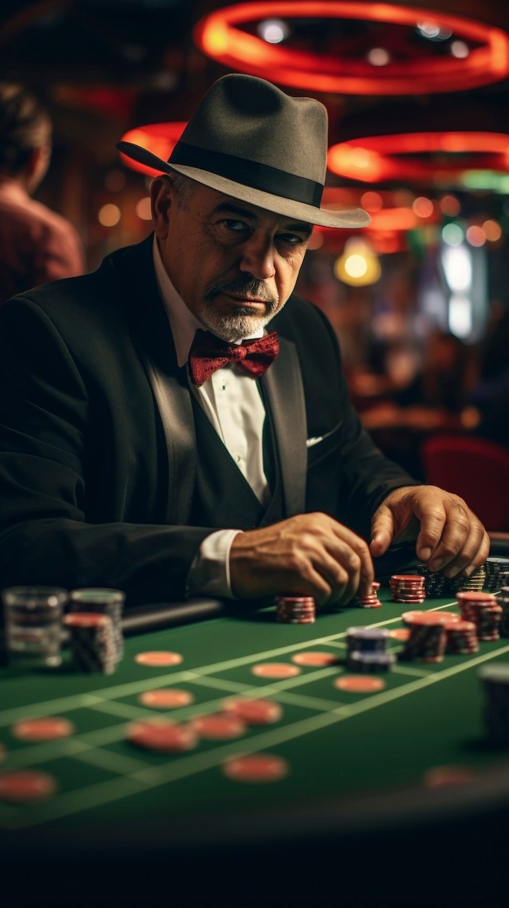 Dealer kumisslot membagikan kartu dalam permainan Speed Baccarat dengan tampilan kamera multi-sudut